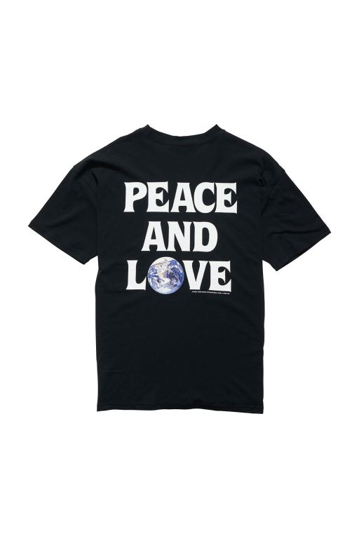 Stussy Womens Peace and Love Relaxed T Shirt Black - CGZER0241